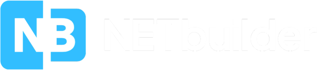 NETbuilder logo white out
