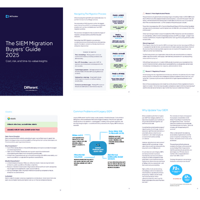 Pages from NETbuilder's SIEM Migration Buyers' Guide 2025